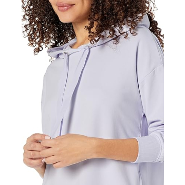 The Drop Women's Stylish Hooded Mini Sweatshirt Dress