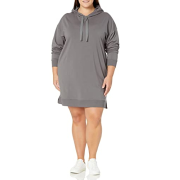 The Drop Women's Stylish Hooded Mini Sweatshirt Dress