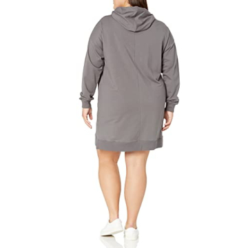 The Drop Women's Stylish Hooded Mini Sweatshirt Dress