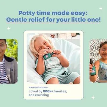 JoySpring Potty Wise – Gentle Digestive Support for Kids – Promotes Healthy Digestion with Senna & Elderberry – Vegan, Gluten-Free, Sugar-Free (2 fl oz) 60 Servings