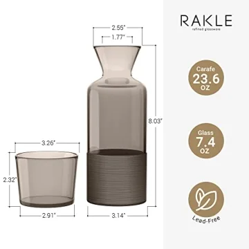Elegant RAKLE Bedside Water Carafe for Home Use