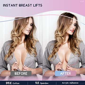 VBT Breast Tape, Replace Bra-Instant Boob Tape, Suitable for A-G, Bob Tape for Breast Lift w 1 Boobt...