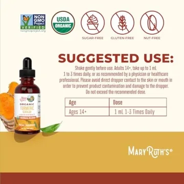 USDA Organic Turmeric Gold Drops for Immune Support