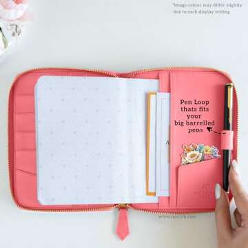 NEORAH — A6 Travel Journal Notebook Organiser Compendium SLEEVE + Journal - [ DOTGRID JOURNAL INCLUDED ] - Office Diary Notebook Planner Holder - Vegan Leather | Insert any Soft Cover & replace when