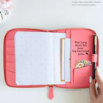 NEORAH — A6 Travel Journal Notebook Organiser Compendium SLEEVE + Journal - [ DOTGRID JOURNAL INCLUDED ] - Office Diary Notebook Planner Holder - Vegan Leather | Insert any Soft Cover & replace when