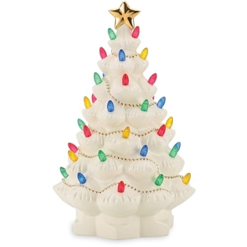 Lenox Treasured Traditions Ivory Lighted Tree Figurine - An Elegant Holiday Centerpiece
