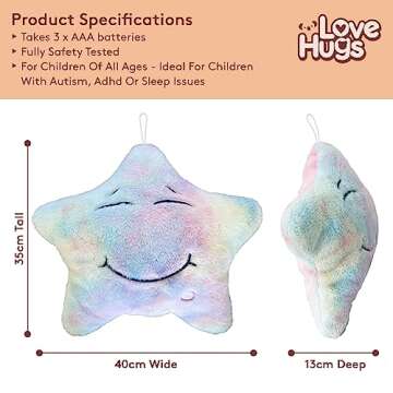 LoveHugs Musical Star Plush Sensory Light Up Toys - Autism Sensory Toys - Newborn Toys - Twinkle Twinkle Little Star Sensory Toys for Autistic Children