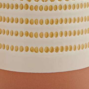 Amazon Brand – Rivet Modern Cylinder Stoneware Watering Can Vase Set - Pack of 2, Multicolor