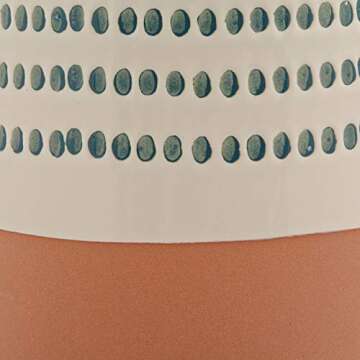 Amazon Brand – Rivet Modern Cylinder Stoneware Watering Can Vase Set - Pack of 2, Multicolor