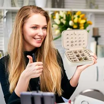 Dajasan Velvet Travel Jewelry Box for Elegant Organization