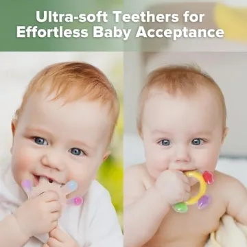 Haakaa Silicone Baby Teether Set - Safe & Soft Teething Toy