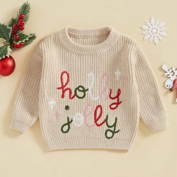 Gingerbread Man Baby Christmas Sweater for Infants