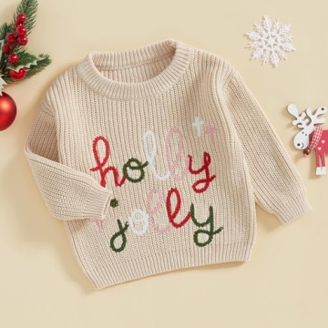 Gingerbread Man Baby Christmas Sweater for Infants