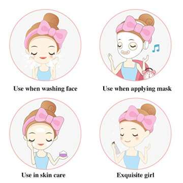 Microfiber Bowtie Headband | Cute Elastic Makeup Accessory