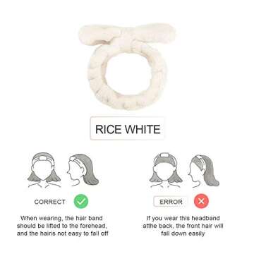 Microfiber Bowtie Headband | Cute Elastic Makeup Accessory