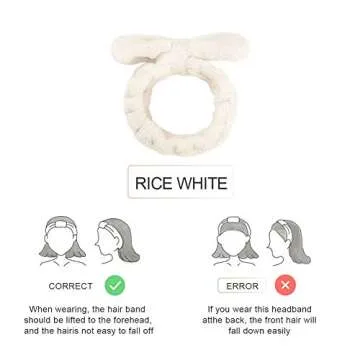 Microfiber Bowtie Headband | Cute Elastic Makeup Accessory