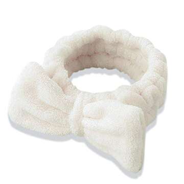 Microfiber Bowtie Headband | Cute Elastic Makeup Accessory