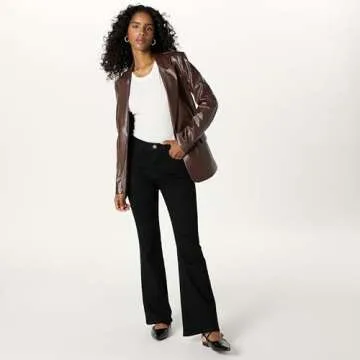 Anouk Faux-Leather Long Blazer for Elegant Fall Style