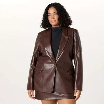 Anouk Faux-Leather Long Blazer for Elegant Fall Style