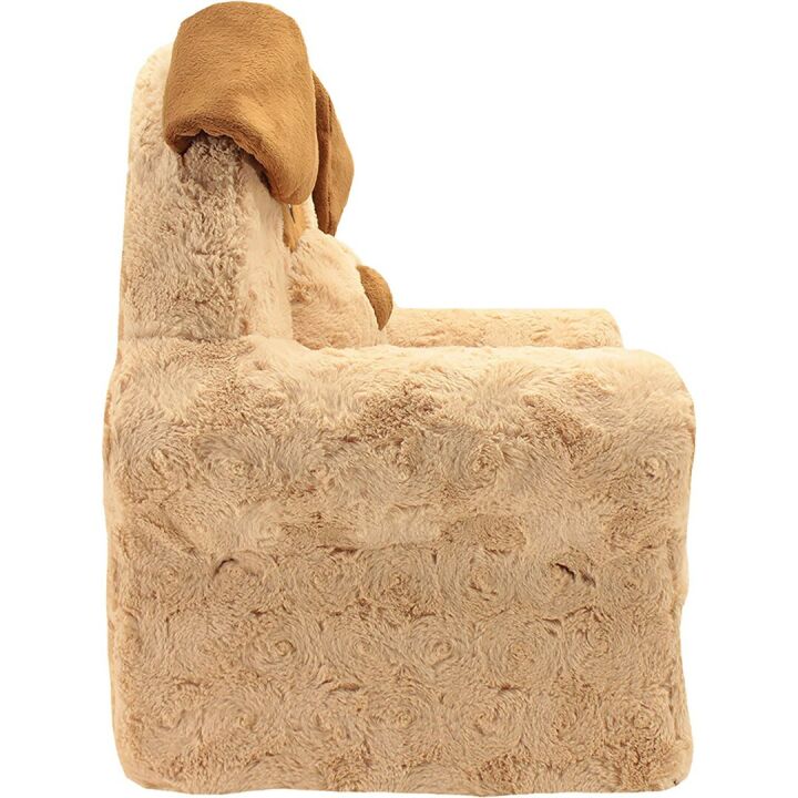 Tan Dog Plush Chair for Kids - Sweet Animal Adventure