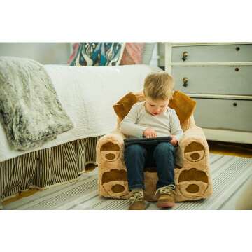 Tan Dog Plush Chair for Kids - Sweet Animal Adventure