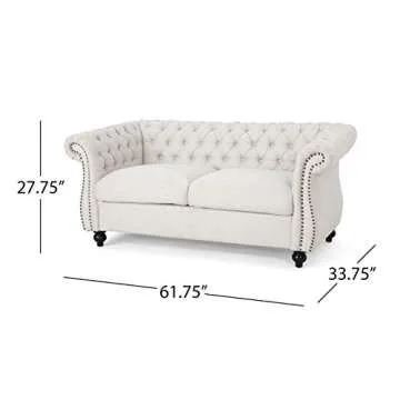 Christopher Knight Chesterfield Loveseat - Stylish Comfort