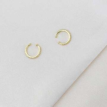 Elegant 18K Gold Ear Cuff Earrings for Women