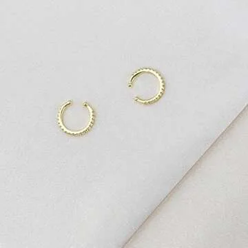Elegant 18K Gold Ear Cuff Earrings for Women