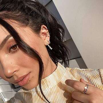 Elegant 18K Gold Ear Cuff Earrings for Women