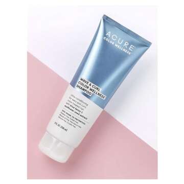 ACURE Wave & Curl Color Wellness Shampoo | 100% Vegan | Performance Driven Hair Care | Blue Tansy & ...