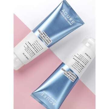 ACURE Wave & Curl Color Wellness Shampoo | 100% Vegan | Performance Driven Hair Care | Blue Tansy & Sunflower Seed Extract - Ultra-Conditioning For Wavy & Curly Color Treated Hair | 8 Fl Oz