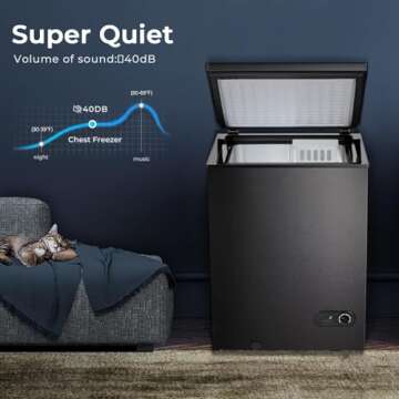 Compact Electactic Chest Freezer with Adjustable Thermostat