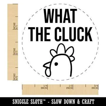 What The Cluck Chicken Egg Rubber Stamp - Character in Every Stamp