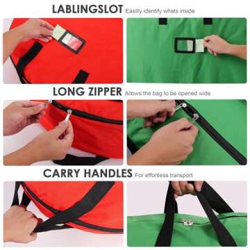 Christmas Wreath Storage Container - 24 Inch+30Inch, round and square storage bags for different sce...