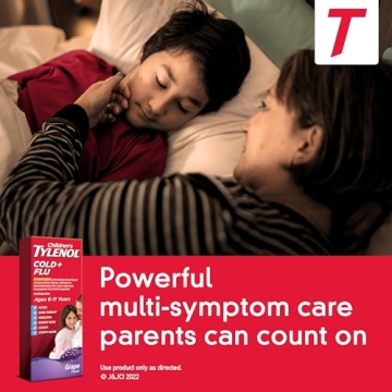 Children's TYLENOL Cold + Flu Liquid Medicine Grapefruit