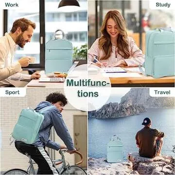 BPKH Carry on Backpack, Travel Hiking Backpack Expandable Airplane Approved Weekender Bag for Men Women, Lightweight Packable Daypack for Flight College Workplace 20L Gym Bag Sports Rucksack