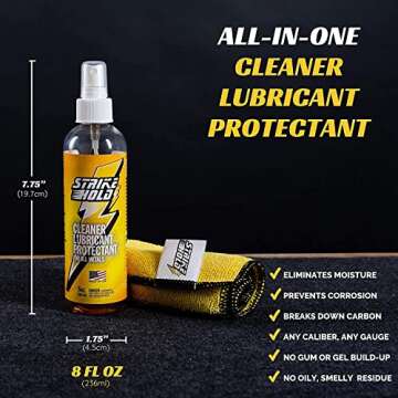 Strike Hold Gun Oil 8oz - CLP Gun Cleaner and Lubricant - Gun Cleaning Solvent - Gun Oil and Cleaner Spray - Shooter Lube - Clp Gun Oil Spray - Gun Solvent