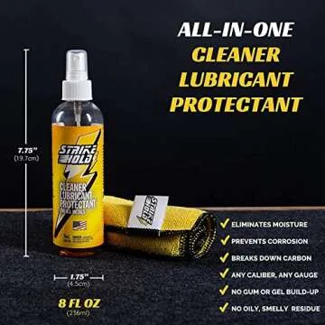 Strike Hold Gun Oil 8oz - CLP Gun Cleaner and Lubricant - Gun Cleaning Solvent - Gun Oil and Cleaner Spray - Shooter Lube - Clp Gun Oil Spray - Gun Solvent
