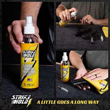 Strike Hold Gun Oil 8oz - CLP Gun Cleaner and Lubricant - Gun Cleaning Solvent - Gun Oil and Cleaner Spray - Shooter Lube - Clp Gun Oil Spray - Gun Solvent