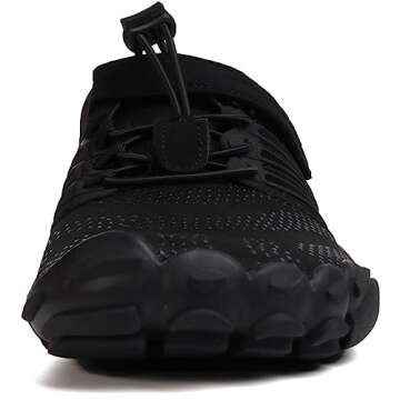 WHITIN Women's Minimalist Barefoot Shoes Zero Drop Sneakers Trail Running Five Fingers Size 8.5 Female Wide Toe Box Lightweight Minimal Sneakers Black 39