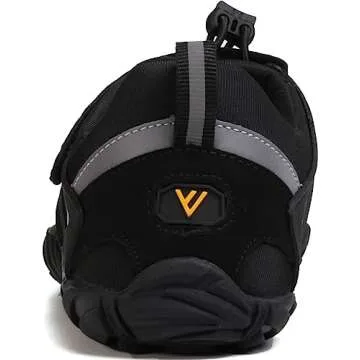 WHITIN Women's Minimalist Barefoot Shoes Zero Drop Sneakers Trail Running Five Fingers Size 8.5 Female Wide Toe Box Lightweight Minimal Sneakers Black 39