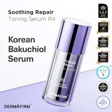 DERMAFIRM Soothing Repair Toning Serum R4 | Korean Bakuchiol Face Serum w/Niacinamide & Peptides | Calming and Correcting Facial Serum for Acne and Wrinkles | No Animal Trials No Parabens 1.01 fl oz