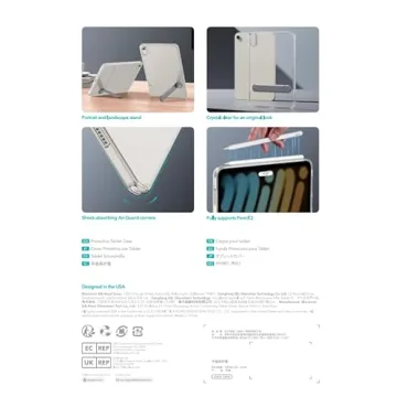 ESR iPad Mini 7/6 Case Slim Lightweight Stand Modes