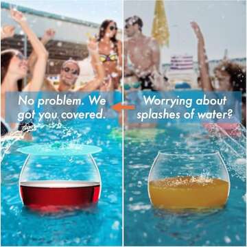 Floating Wine Glasses for Poolside Fun - Set of 4