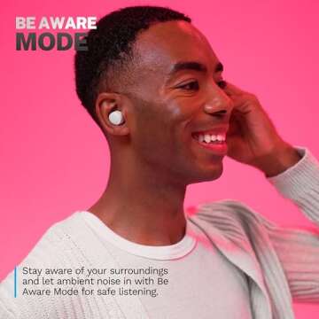 JLab Go Air Pop True Wireless Bluetooth Earbuds & Charging Case - White, Dual Connect, IPX4 Sweat Resistance, Bluetooth 5 Connection, 3 EQ Sound Settings Signature, Balanced, Bass Boost