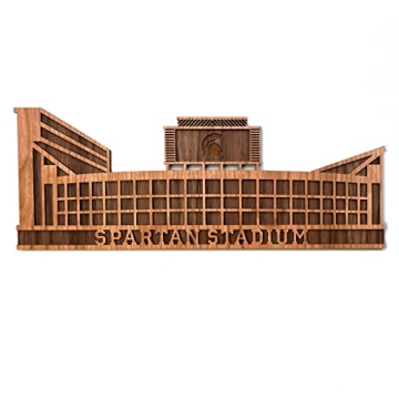 Inspired Indigo Michigan State University Spartan Stadium Wall Art - NCAA Football Decor for Home