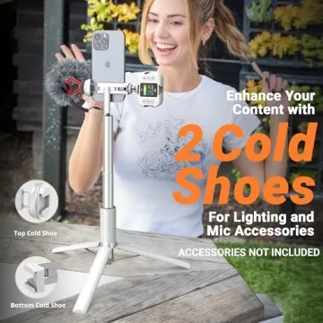 KraftGeek 60" Phone Tripod Selfie Stick with Remote