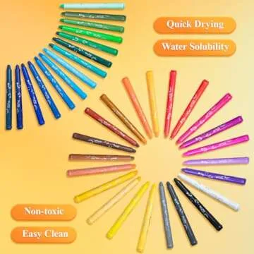 M&G Washable Tempera Paint Sticks - 48 Color Set for Kids