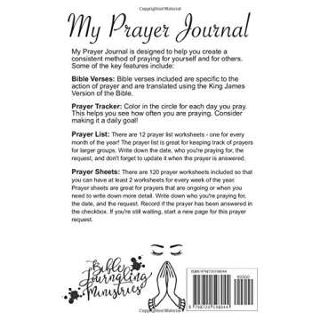 My Prayer Journal: A 12 Month Journal for Prayers Including Prayer Tracking, Lists, Details, and Ver...