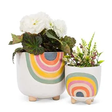 Abbott Collection Rainbow Planter - Charming 4" H Pot